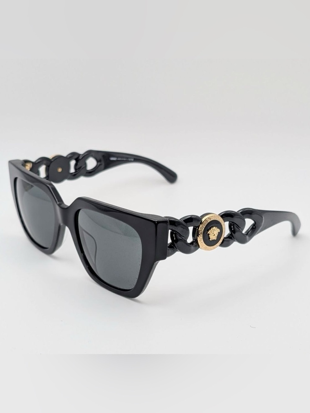 NWT Versace Black Square Frame Medusa Motif Sunglasses New in Box Authentic - Picture 5 of 14